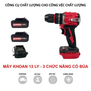 Máy Khoan Pin 13ly Drama D-5521B Không Chổi Than 3 Chức Năng có búa Chân Phổ Thông, autolck khóa trục