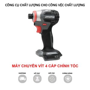 Thân máy chuyên bắn vít búa pin DRAMA 5668 Flex, Động cơ Không chổi than 4 Tốc độ, Thiết kế Compact, Nhỏ gọn, Hiện đại