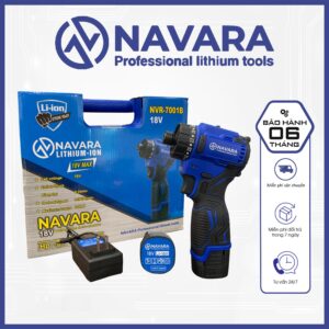 Máy Chuyên Vít Pin Navara NVR 7001B, Động Cơ Không Chổi Than, Đầu lục giác, Pin 4 Cell