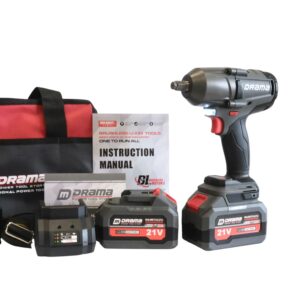 Máy siết bulong pin DRAMA 5598A, 800Nm, Động cơ Không chổi than, 3 Tốc độ, Đầu T bulong đặc 1/2, Pin 15 Cell xịn