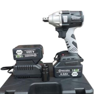 Máy siết bu lông pin Navara 330Nm động cơ từ, lõi đồng, đầu bulong 2in1