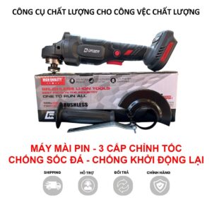 Máy mài Drama 5122B CÓ CHỐNG SỐC ĐÁ động cơ lõi đồng không chổi than, tem dập nổi, chân pin phổ thông, máy cắt cầm tay