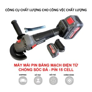 Máy Mài DRAMA D5100 FLEX Pin 15 Cell, Tính năng Chống Sốc Vỡ Đá, Chống Khởi Động Lại, Động Cơ Chổi Than, Chân Pin Phổ Thông, máy cắt cầm tay