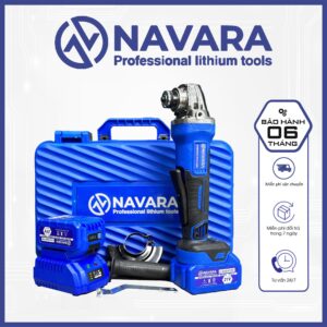 Máy Mài Góc, Máy Cắt Pin Navara NVR-8001 Động cơ không chổi than, lõi đồng, 4 cấp chỉnh tốc, máy cắt cầm tay