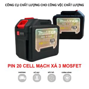 Pin đóng 20 cell lõi xám chân pin phổ thông Makita M21 cho máy khoan, máy mài, máy khoan bê tông