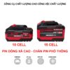 Pin THPRO Chính Hãng 10 Cell Vỏ chống cháy và va đập cho máy khoan và máy siết, Mạch 3 Mosfed, Chân pin phổ thông 4cm, Điện áp 21V 4Ah - 6Ah