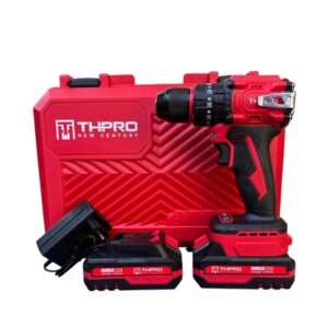 Máy khoan pin THPRO 60Nm 3 chức năng, chân pin phổ thông Makita, Động cơ không chổi than