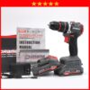 Máy Khoan Pin DRAMA 5221 Flex, 3 Chức Năng, Đầu Kẹp 10mm AUTOLOCK, Động Cơ Không Than, Pin Phổ Thông, máy khoan cầm tay