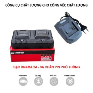 Sạc Nhanh DRAMA 2A 3A  Sạc Cho Pin Máy Khoan maysiet bulong Chân phổ thông 4cm Phụ Kiện Dụng Cụ Điện, Sạc Đơn Đôi