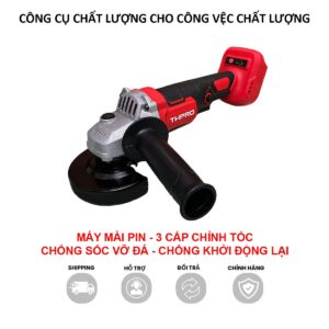 Máy mài góc THPRO Chống Sốc Đá, máy mài 3 cấp tốc độ, chân pin phổ thông