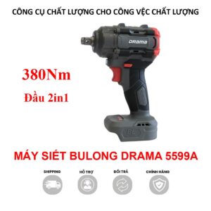 Thân Máy Siết Bulong pin Drama 5599A Flex 380Nm động cơ không chổi than đầu bulong 1/2 2in1