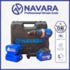 Máy Khoan Pin Cầm Tay Navara NVR-7013 3 Chức Năng, Đầu Kẹp 13mm Auto Lock, Động Cơ Không Chổi Than, Pin 4Ah, 20 Cấp Độ Trượt