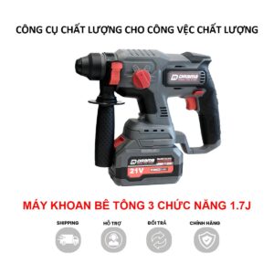 Máy khoan đục bê tông pin DRAMA 5020 FLEX 2 Pin 15 Cell Chân Pin Phổ Thông, Lực đập 1.7J, nhỏ gọn linh hoạt, rút lõi tường betong chuyên dụng
