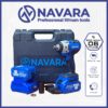 Máy Siết Bulong Navara NVR-6001 380N.m, Động cơ không chổi than, Chân Pin Phổ thông, 2 Pin 10 Cells 2000mAh