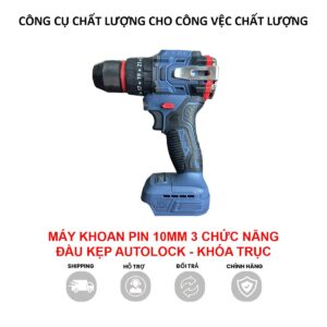 Máy Khoan Pin 3 Chức năng 5521, Đông cơ không chổi than, Đầu kẹp Autolock, Chân pin phổ thông Makita, Có Khóa Trục