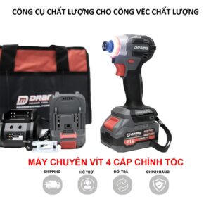 Máy chuyên bắn vít búa pin DRAMA 5668 Flex, Động cơ Không chổi than 4 Tốc độ, Thiết kế Compact, Nhỏ gọn, Hiện đại