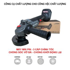 Máy mài Mulitan có chống sốc đá động cơ lõi đồng không chổi than, logo dập nổi, chân pin phổ thông, máy cắt cầm tay
