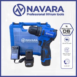 Máy Khoan Pin Navara 7001, Động Cơ Không Chổi Than, NVR 7001, Đầu kẹp 10mm, 23 Cấp Độ Trượt, Pin 4 Cells 2000mAh khoan kim loại, gỗ. nhựa